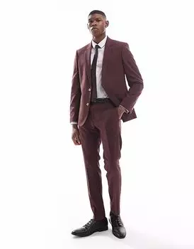 Узкие брюки ASOS DESIGN коричневого цвета