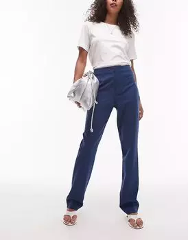 Узкие брюки ASOS DESIGN темно-синего цвета