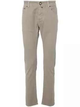 Узкие брюки Bard средней посадки Jacob Cohn, коричневый