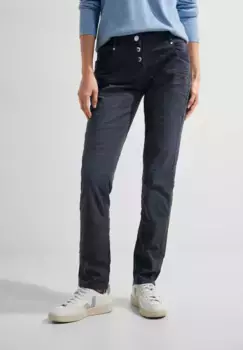 Узкие брюки Cecil, средняя талия, синий