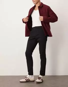 Узкие брюки-чинос черного цвета New Look