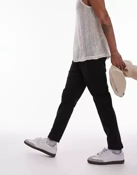 Узкие брюки-чинос черного цвета Topman