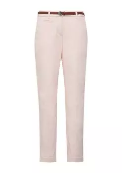 Узкие брюки-чинос COMMA, пастельный розовый