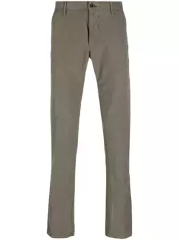Узкие брюки чинос Incotex, зеленый
