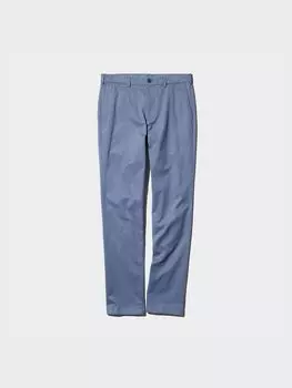 Узкие брюки-чинос короткие Uniqlo, цвет 63 синий
