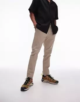 Узкие брюки чинос в камне Topman