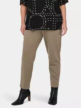 Узкие брюки чиносы Only Carmakoma, коричневый