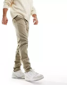Узкие брюки чиносы песочного цвета Jack & Jones Intelligence