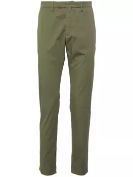 Узкие брюки чиносы с манжетами Briglia 1949, зеленые