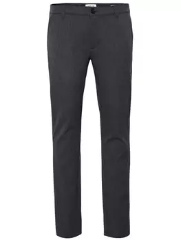 Узкие брюки чиносы Solid, серый