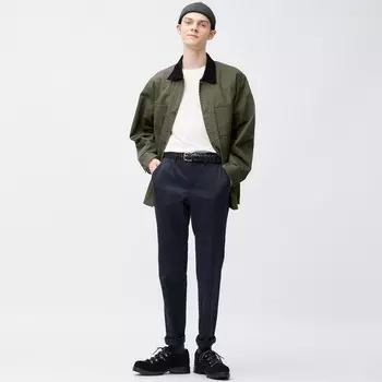 Узкие брюки-чиносы стрейч + EC GU, темно-синий