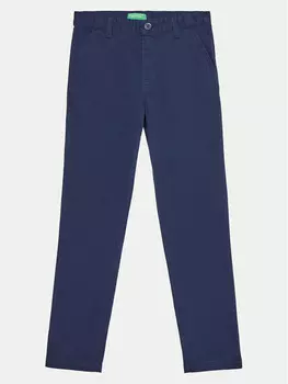 Узкие брюки чиносы United Colors Of Benetton, синий