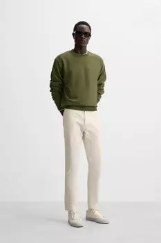 Узкие брюки-чиносы ZARA, экрю