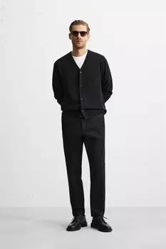 Узкие брюки-чиносы ZARA, черный