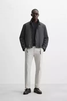 Узкие брюки-чиносы ZARA, жемчужно-серый