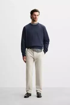 Узкие брюки-чиносы ZARA, жемчужно-серый