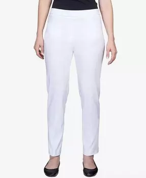 Узкие брюки Classics Allure без застежки Alfred Dunner, белый