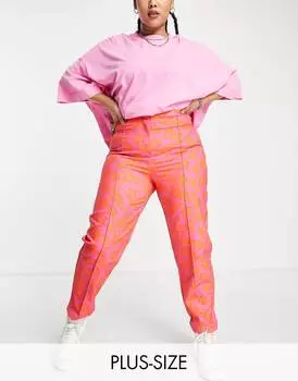 Узкие брюки COLLUSION Plus с заниженной талией из гибискуса