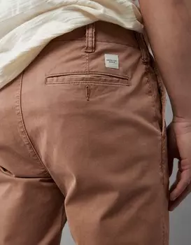 Узкие брюки цвета хаки с эффектом потертости AE Flex American Eagle Outfitters, цвет Light Brown