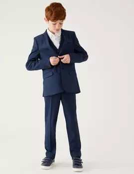 Узкие брюки для костюма (6–16 лет) Marks & Spencer, индиго