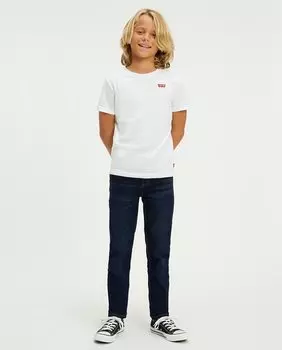 Узкие брюки для мальчика темно-синего цвета Levi's, синий
