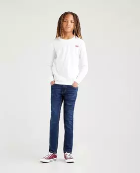 Узкие брюки для мальчика темно-синего цвета Levi's, темно-синий