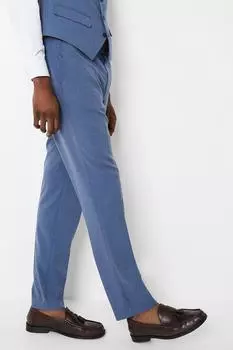 Узкие брюки для свадебного костюма с острыми лацканами Burton, синий