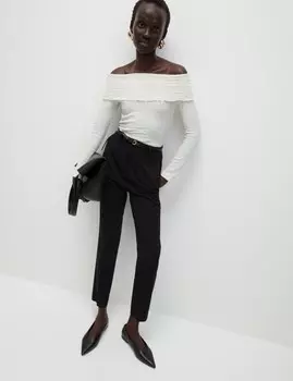 Узкие брюки до щиколотки с эластичной вставкой Marks & Spencer, черный