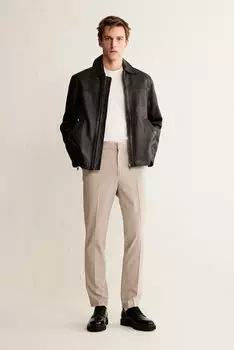 Узкие брюки H&M, бежевый