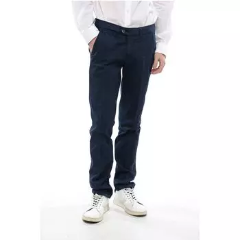Узкие брюки ID из хлопка Corneliani, Blue