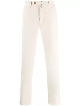 Узкие брюки Incotex, нейтральный цвет