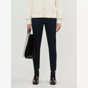 Узкие брюки из эластичного хлопка Super Stretch Whistles, темно-синий