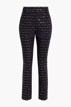 Узкие брюки из кади с кристаллами и кристаллами VALENTINO GARAVANI, черный