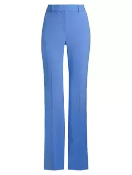 Узкие брюки из крепа Bootcut Michael Michael Kors, синий