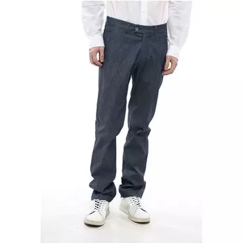 Узкие брюки из шамбре ID Corneliani, Blue
