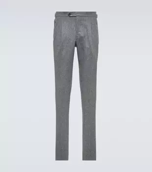 Узкие брюки из шерстяной фланели Thom Sweeney, серый