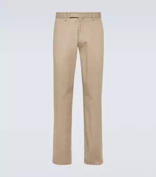 Узкие брюки из смесового хлопка Polo Ralph Lauren, бежевый