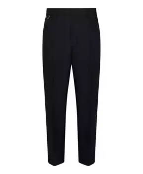 Узкие брюки из смесовой шерсти Low Brand, черный