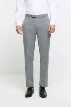 Узкие брюки из твила River Island, серый