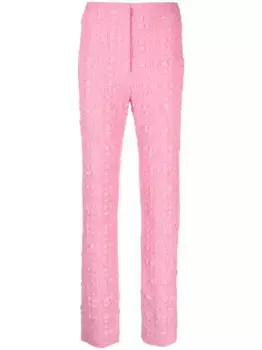 Узкие брюки Juna из сирсакера Nanushka, розовый