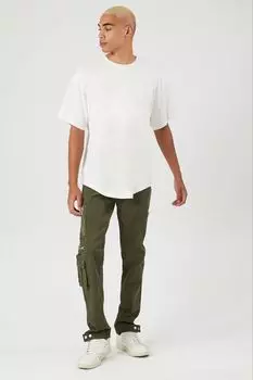 Узкие брюки-карго Forever 21, оливковый