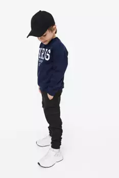 Узкие брюки-карго H&M, черный
