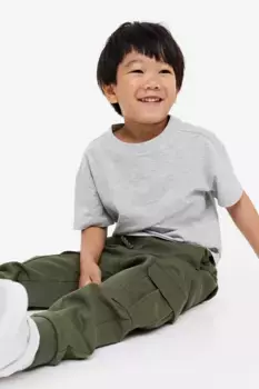 Узкие брюки-карго H&M, зеленый