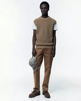 Узкие брюки-карго Sfera, коричневый