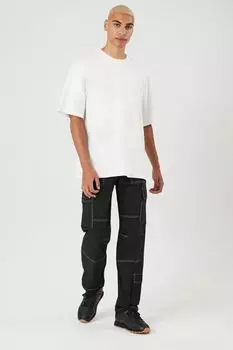 Узкие брюки на шнурке Forever 21, черный