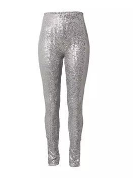 Узкие брюки Nasty Gal, серебряный