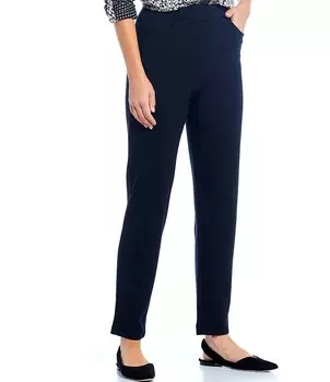 Узкие брюки прямого кроя Intro Stella двойной вязки без застежек, черный