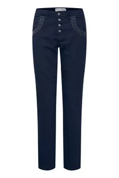 Узкие брюки Pulz Jeans Melina, темно-синий