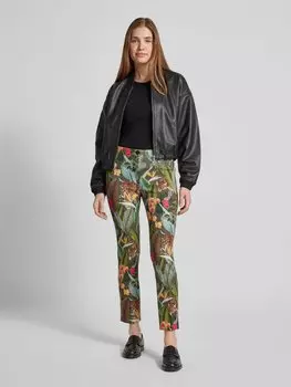 Узкие брюки с фиксированными стрелками Marc Cain, оливковый