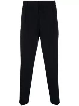 Узкие брюки с гладкими складками Emporio Armani, синие